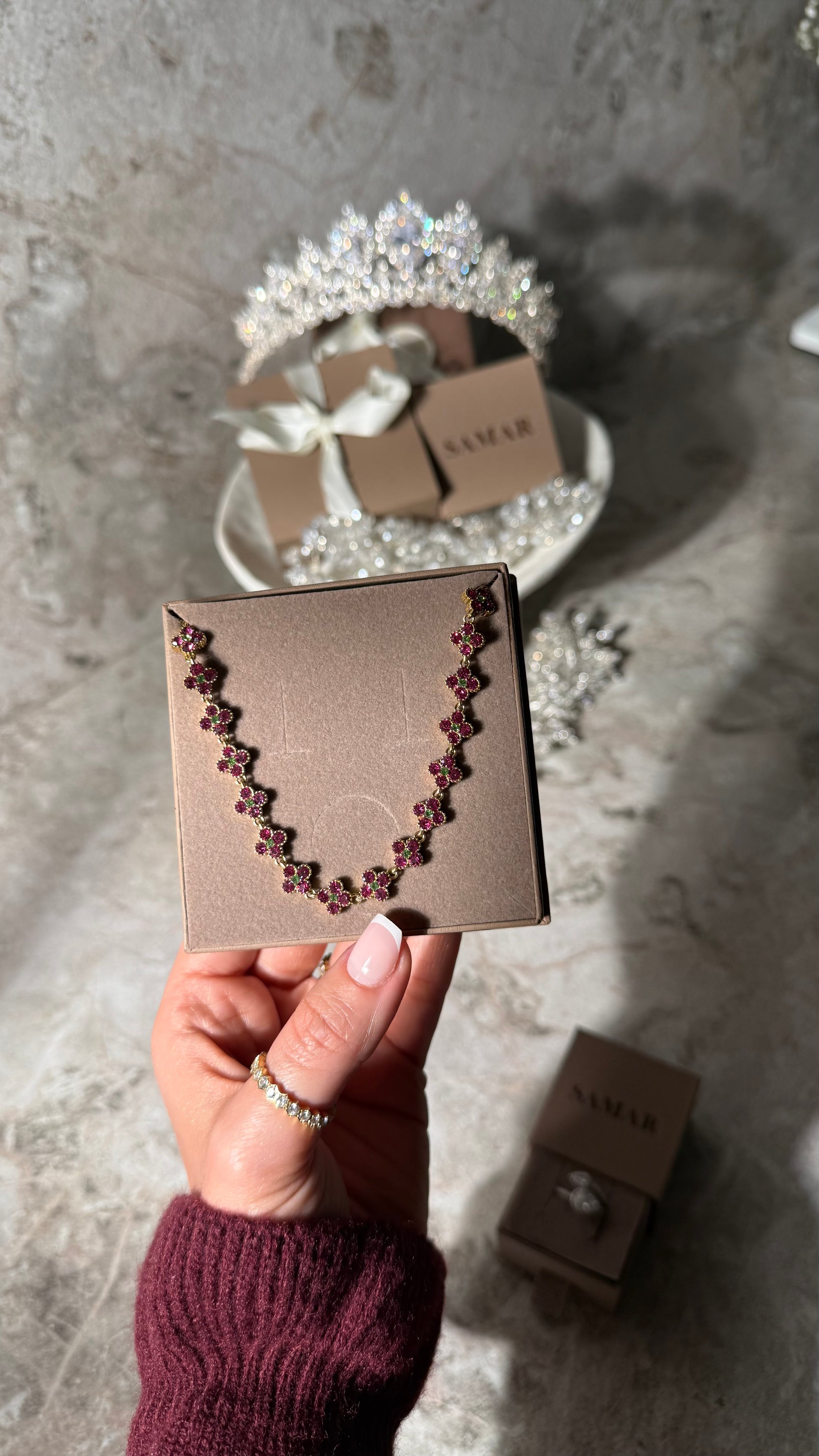 Collier LAYALI FRAMBOISE 🌺