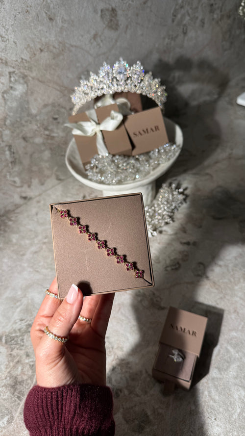 Bracelet LAYALI FRAMBOISE 🌺