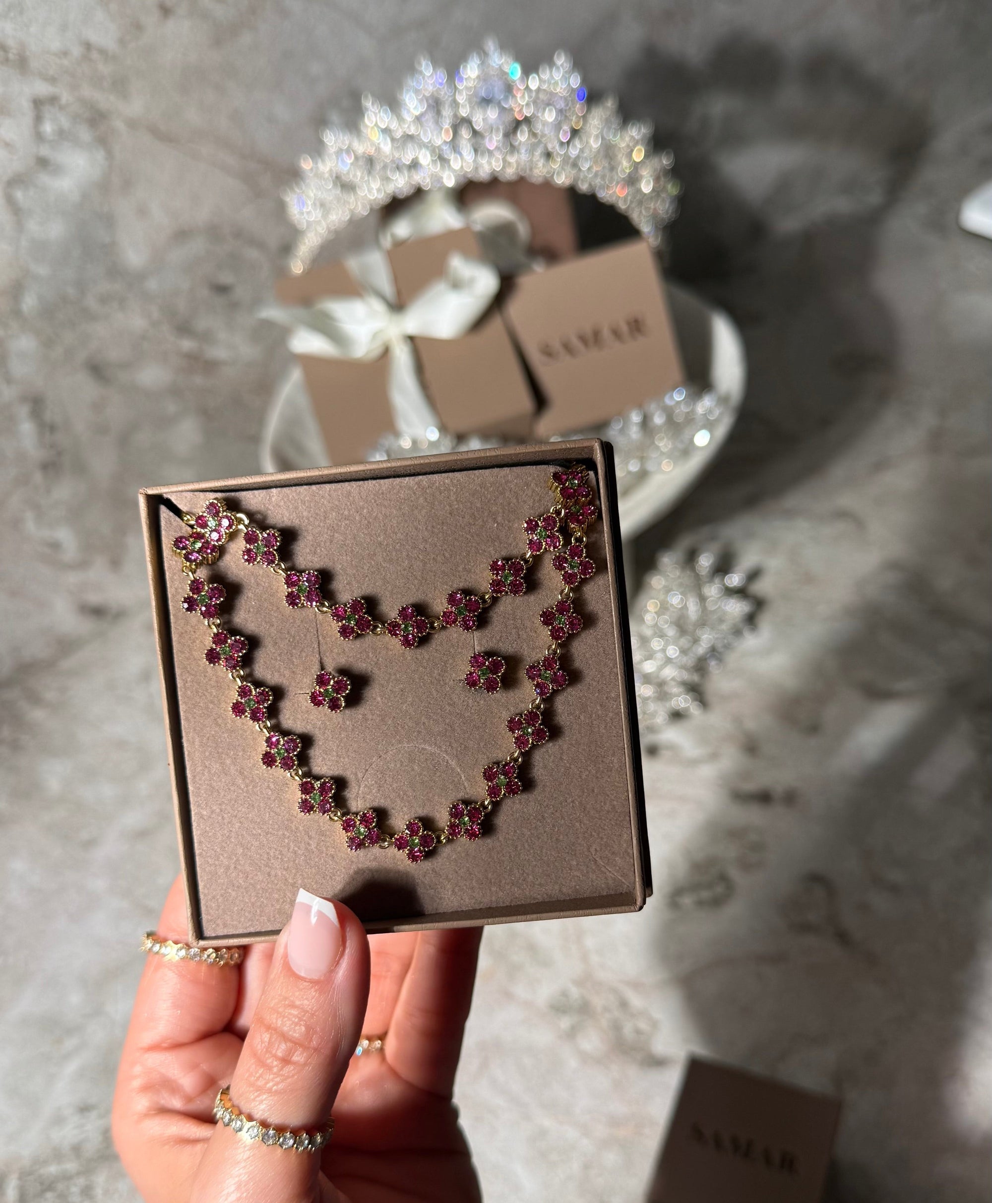 Parure LAYALI FRAMBOISE