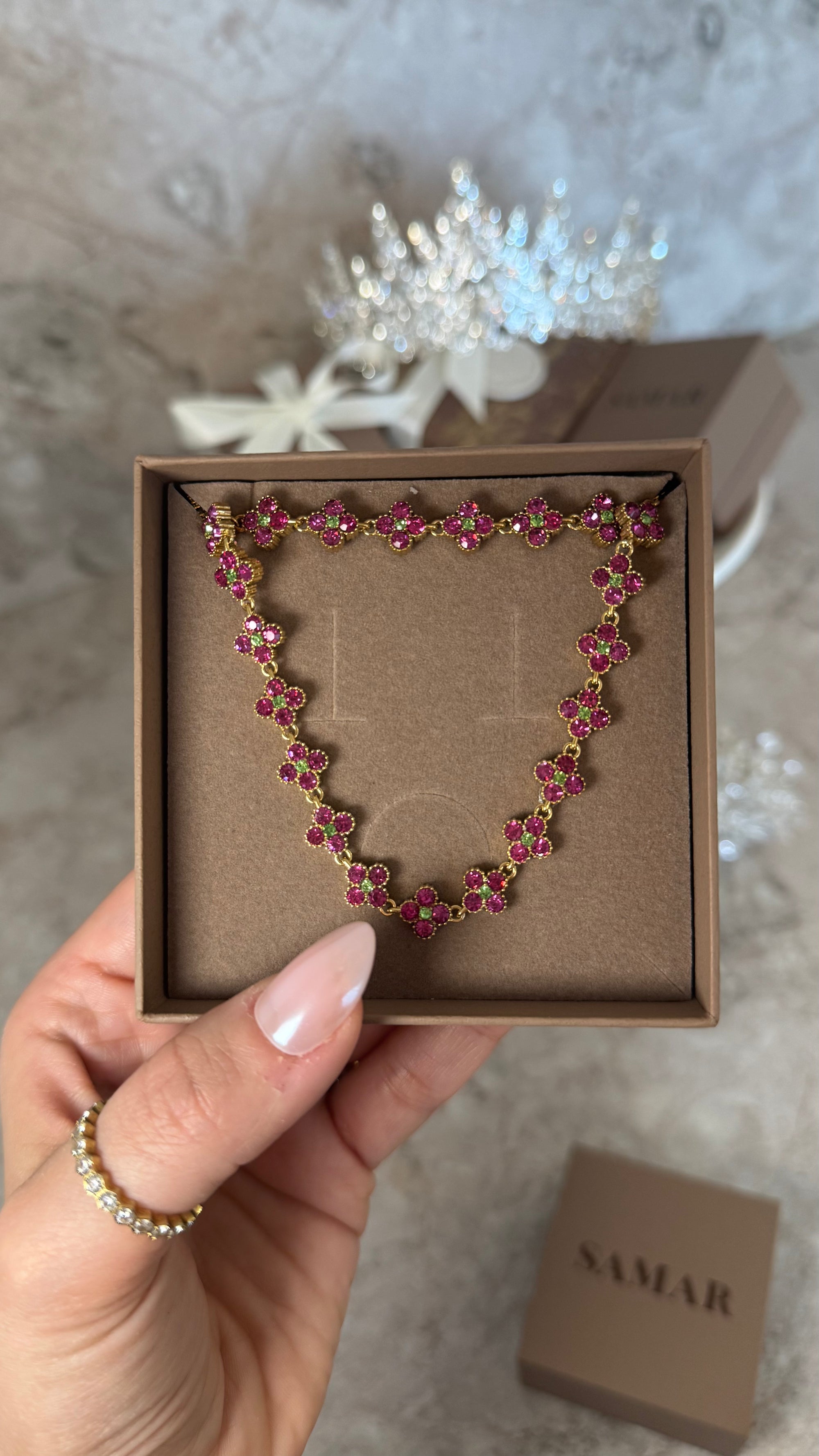 Parure LAYALI FRAMBOISE