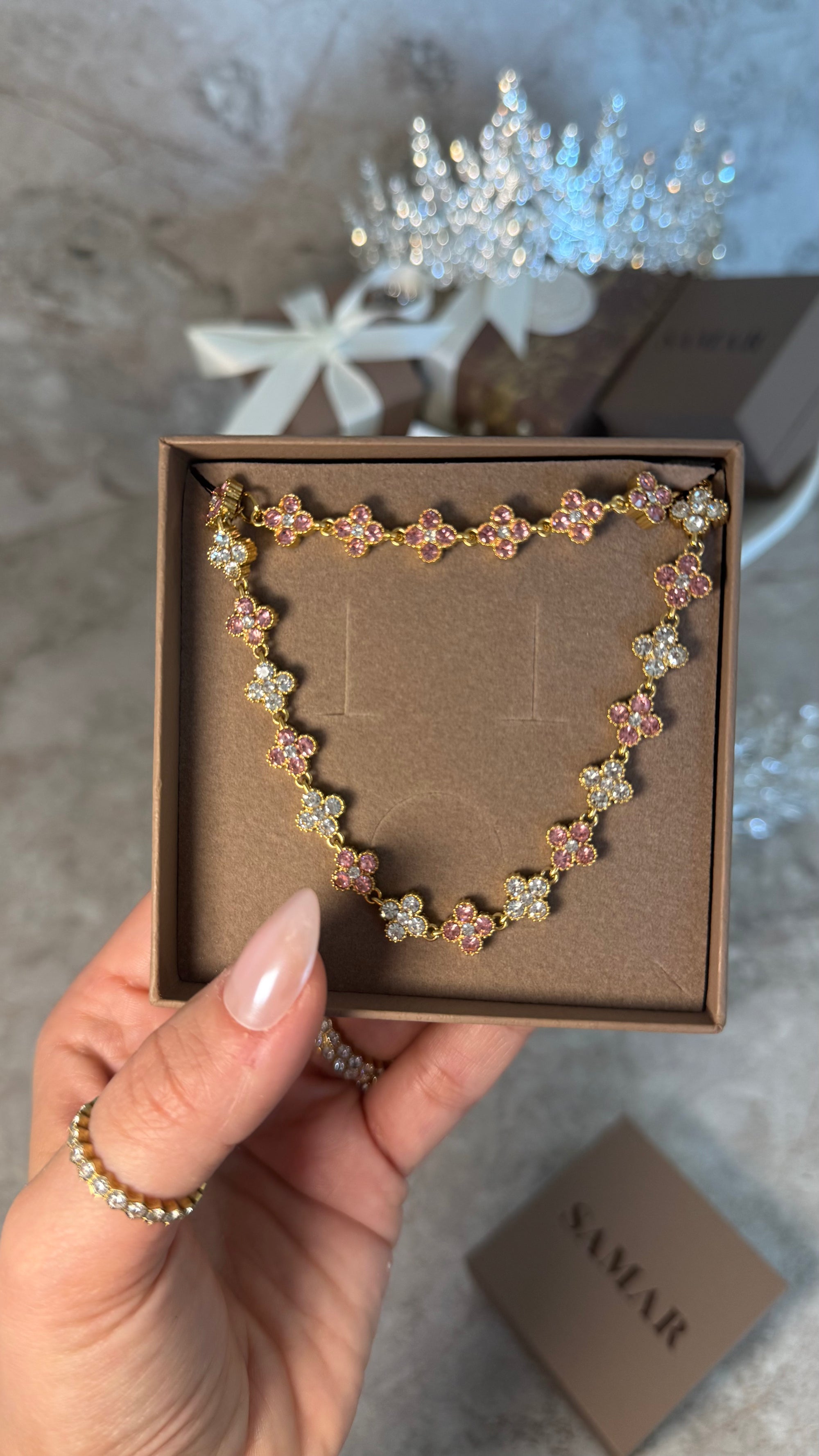 Parure LAYALI ROSE POUDRÉ 💗